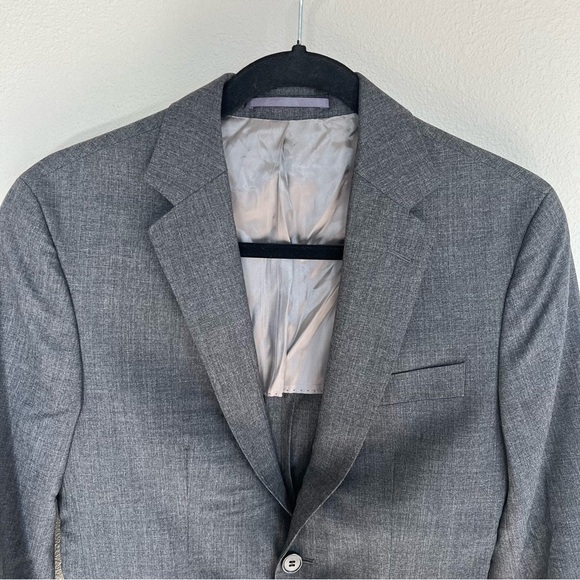 New Oliver Wicks Charcoal Wool and Silk Suit Jacket Blazer Men’s Business - Picture 3 of 12